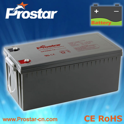 De batterij 12v 200ah van het Prostargel